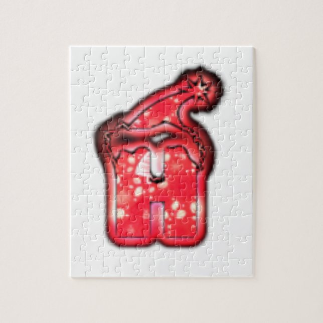 Puzzle Ho Ho Ho ! Père Noël Casquette Joyeux Noël étoile (Vertical)