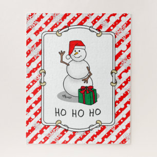 Puzzle Ho Ho Joyeux Noël Père Noël mignonne Snowman