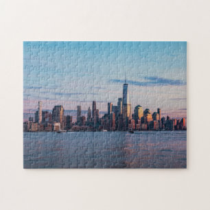 Puzzle Hoboken, New Jersey Skyline Au Coucher Du Soleil