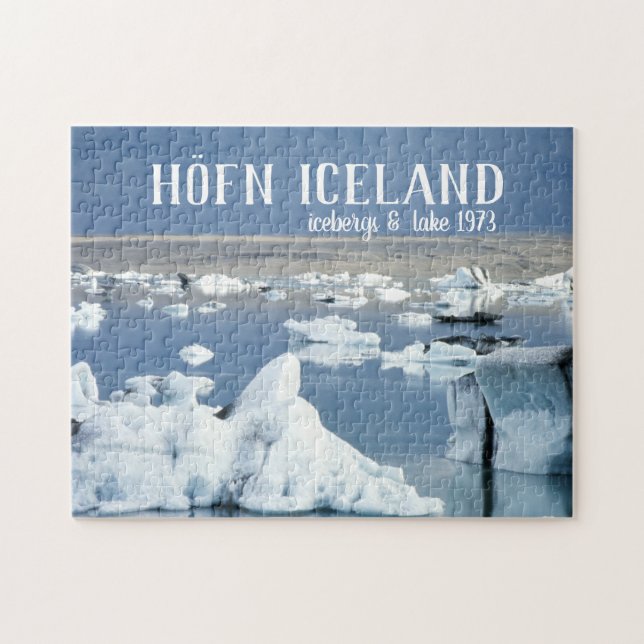 Puzzle Höfn Islande Icebergs & Lake Blue Ice Glacier (Horizontal)