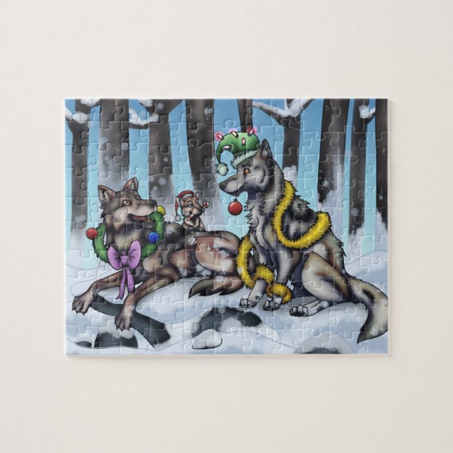 Puzzle Holiday Wolves (Horizontal)