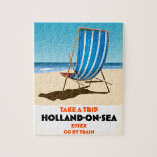 Puzzle holland on sea Essex vintage style travel poster