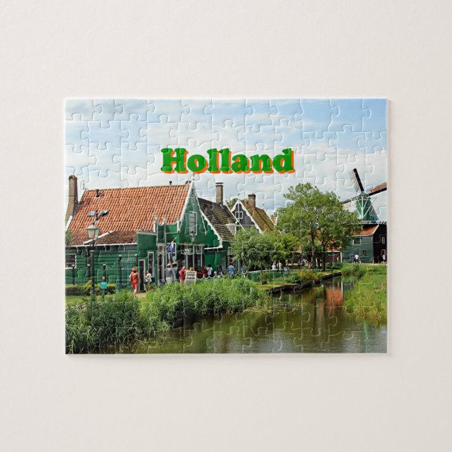 Puzzle Hollande : village de moulins hollandais (Horizontal)