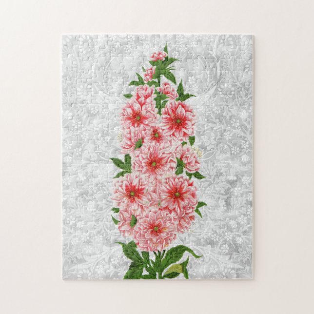 Puzzle Hollyhock de style vintage (Vertical)