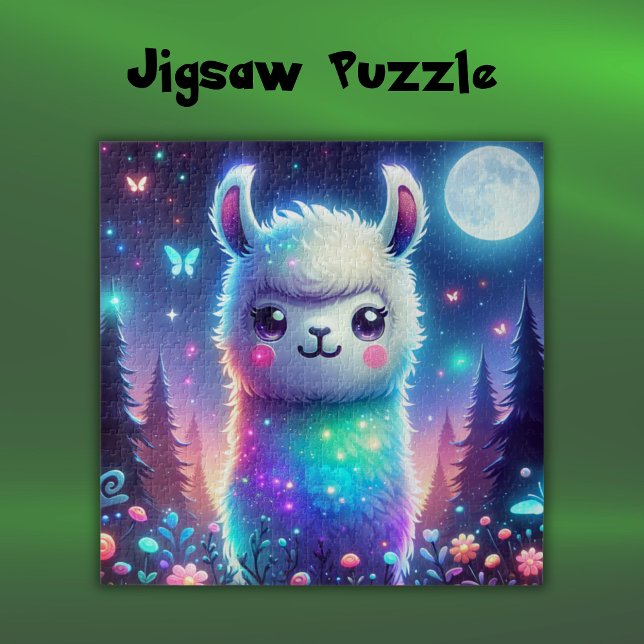 Puzzle Holographie de Llama de couleur mignonne | (Créateur téléchargé)