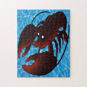Puzzle Homard rouge caricature mignon