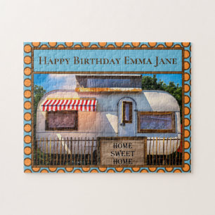 Puzzle Home Sweet Home Cute Vintage Camper Trailer