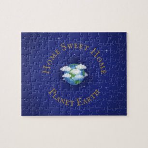 Puzzle "Home Sweet Home Planet Earth" Whimsical Astronomy
