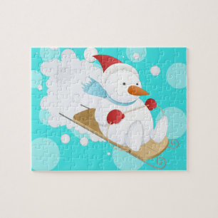 Puzzle Homme à neige caricaturale
