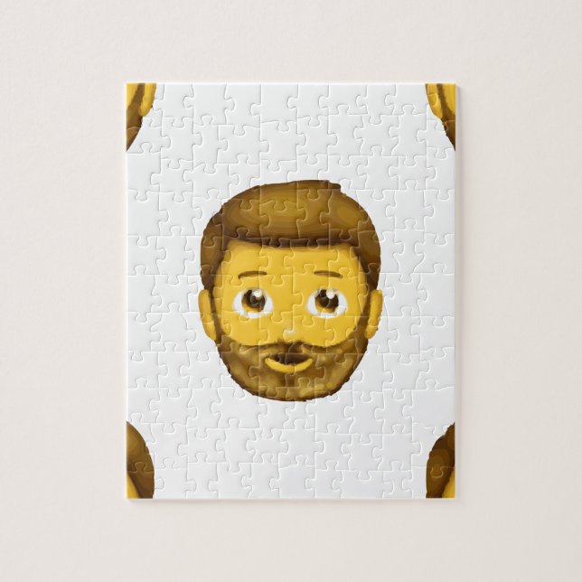 Puzzle homme barbu émoji (Vertical)