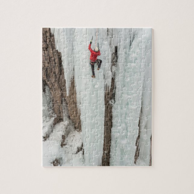 Puzzle Homme grimpant la glace, Colorado (Vertical)