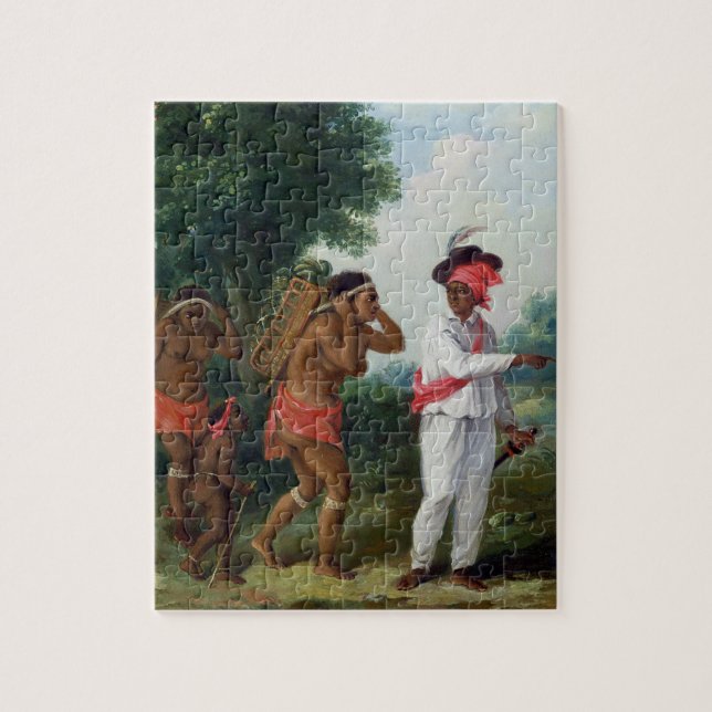 Puzzle Homme indien occidental de couleur, dirigeant deux (Vertical)
