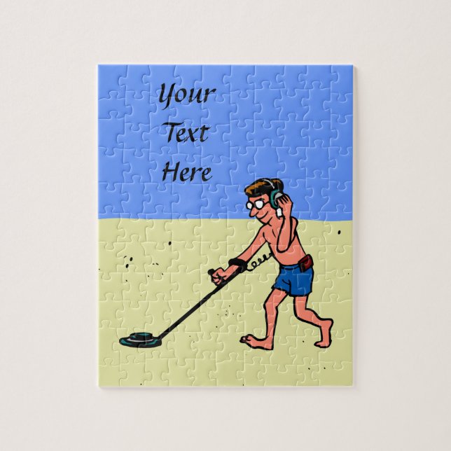 Puzzle Homme Metal Détection Plage (Vertical)