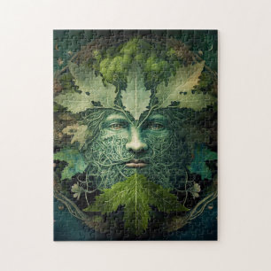 Puzzle Homme vert Mandala Imaginaire Art
