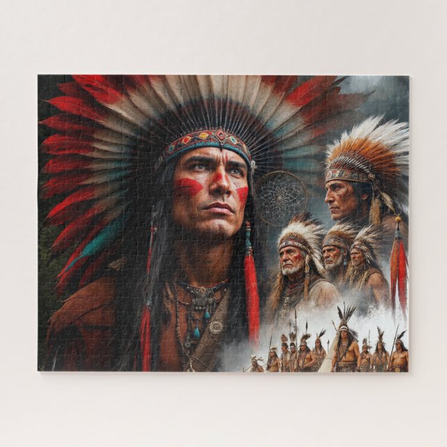 Puzzle Hommes Amérindiens (Horizontal)