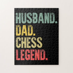 Puzzle Hommes Drôle Mari Cadeau Papa Échecs Légende
