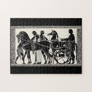 Puzzle hommes et chevaux romains antiques