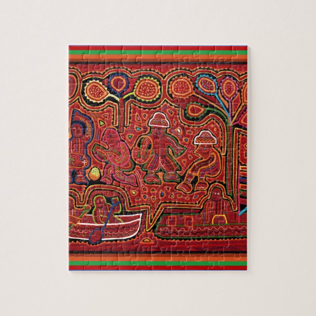 Puzzle Hommes indiens cunas à Cayucos (Vertical)