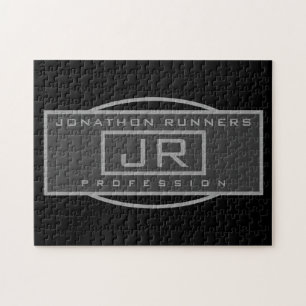 Puzzle Hommes Sportif Géométrique gris foncé et noir