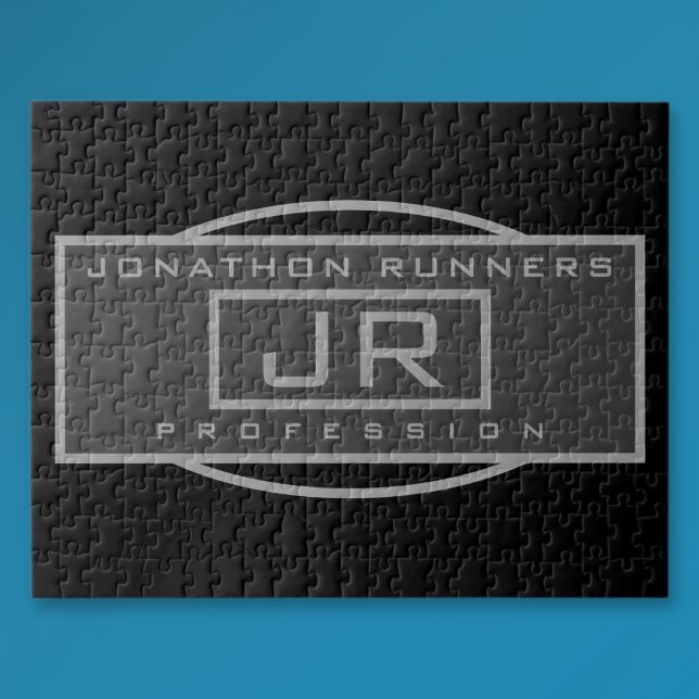 Puzzle Hommes Sportif Géométrique gris foncé et noir (Créateur téléchargé)