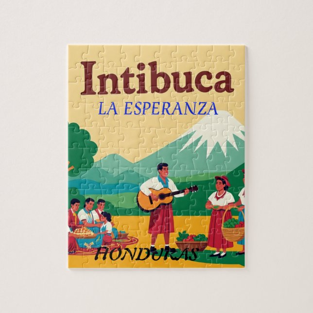 Puzzle  Honduras INTIBUCA Retro poster (Vertical)