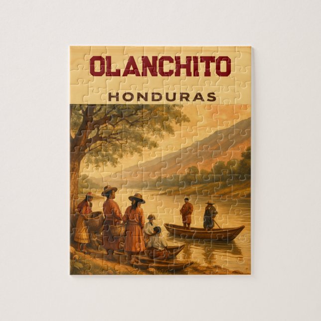 Puzzle  Honduras Olanchito Retro poster (Vertical)