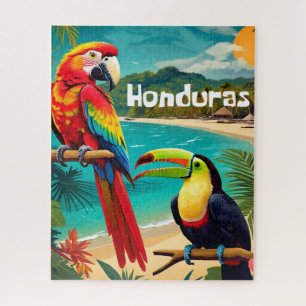 Puzzle Honduras Voyage Vintage Retro Poster