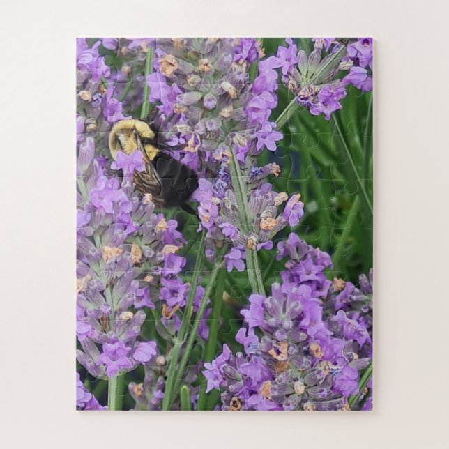 Puzzle Honey Bee on the Lavender (Vertical)