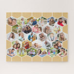 Puzzle Honeypeb Photo Collage Photo personnalisée Photo 5<br><div class="desc">Créez votre propre puzzle photo unique avec 28 de vos photos préférées d'amis, famille, animaux de compagnie, vacances etc. Le modèle photo est configuré pour que vous puissiez ajouter des images qui seront affichées dans des formes hexagonales pour former un motif nid d'abeille. Ajoutez vos photos travaillant de gauche à...</div>