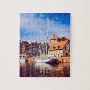 Puzzle HONFLEUR - docking - old pier - panorama