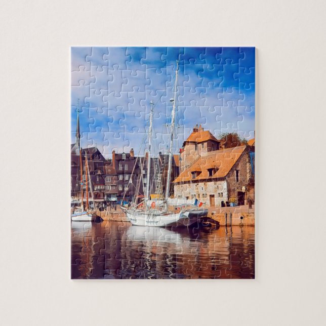 Puzzle HONFLEUR - docking - old pier - panorama (Vertical)