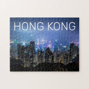 Puzzle Hong Kong Island Skyline Panorama Souvenir de nuit