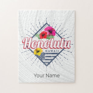 Puzzle Honolulu City Hawaii États-Unis Vintage USA