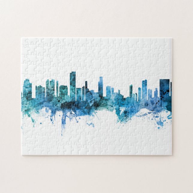 Puzzle Honolulu Hawaii Skyline (Horizontal)