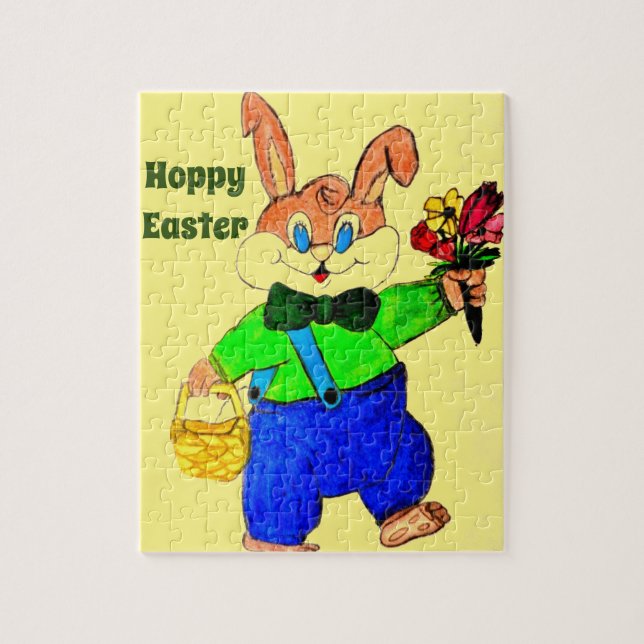 PUZZLE HOPPY EASTER MARCHER EASTER BUNNY (Vertical)