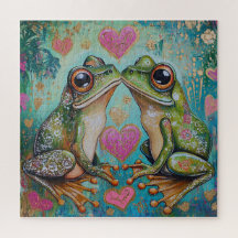 Hoppy Love- Casse-tête Romantique de Grenouille Fa