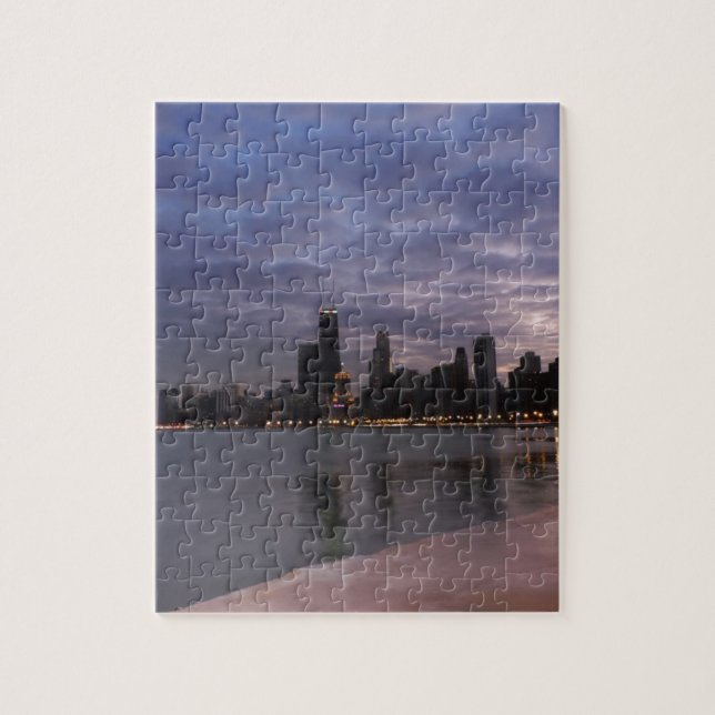 Puzzle Horizon de Chicago au crépuscule (Vertical)