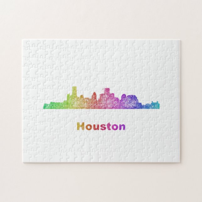 Puzzle Horizon de Houston d'arc-en-ciel (Horizontal)
