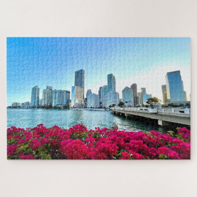 Puzzle Horizon de Miami Downtown Brickell Biscayne Bay (Horizontal)