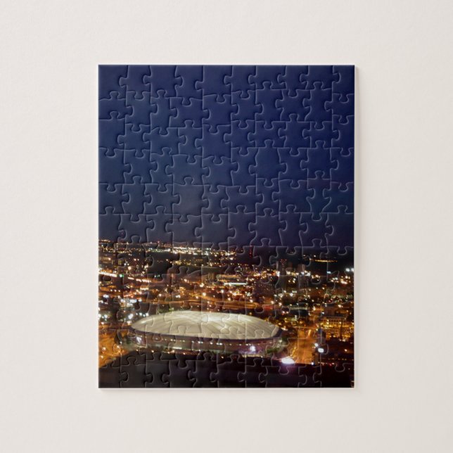 Puzzle Horizon de nuit de Minneapolis Minnesota HHH (Vertical)