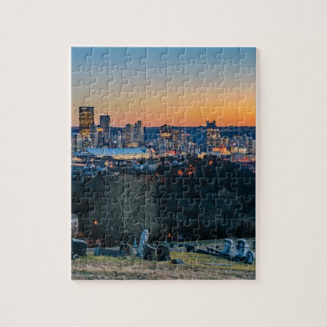 Puzzle Horizon de Pittsburgh au coucher du soleil (Vertical)