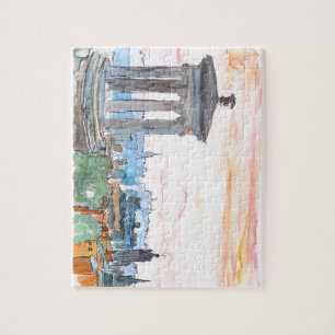 Puzzle Horizon d'Edimbourg Ecosse au crépuscule