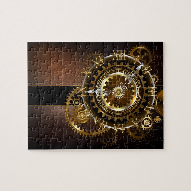 Puzzle Horloge Steampunk avec des engrenages anciens (Horizontal)