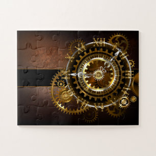 Puzzle Horloge Steampunk avec des engrenages anciens