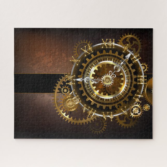 Puzzle Horloge Steampunk avec des engrenages anciens (Horizontal)