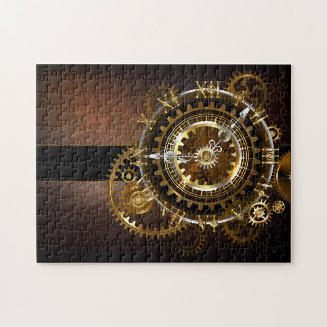 Puzzle Horloge Steampunk avec des engrenages anciens (Horizontal)