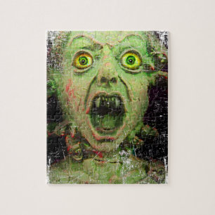 Puzzle Horreur déplaisante de vert de zombi de monstre