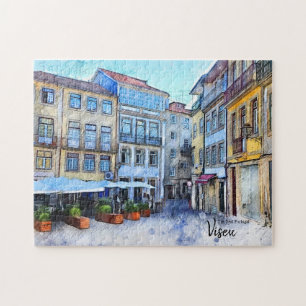 Puzzle Hors du chemin Cafe Viseu Portugal Carte postale