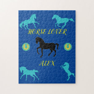 Puzzle Horse Lover avec nom personnalisé.