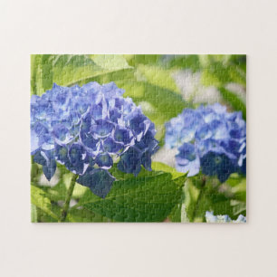 Puzzle Hortensia bleu floral